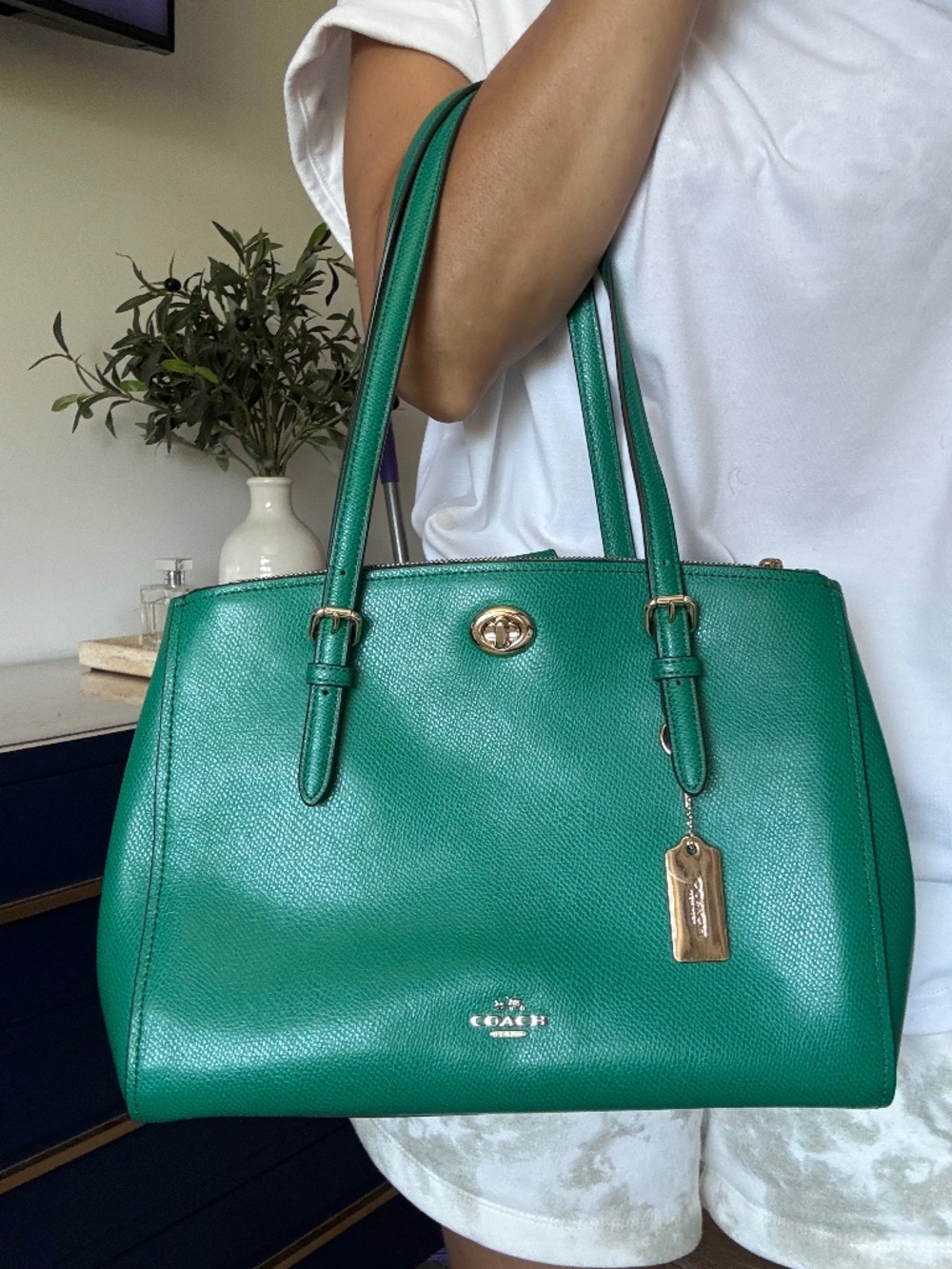 Coach Tote Kelly Green C1657